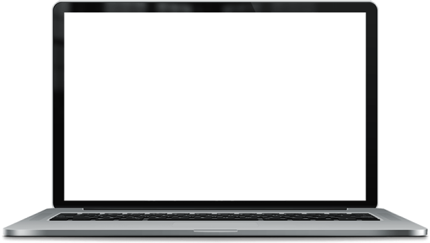 a laptop computer with a blank screen