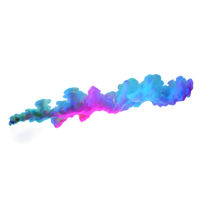 a blue and pink cloud on a white background