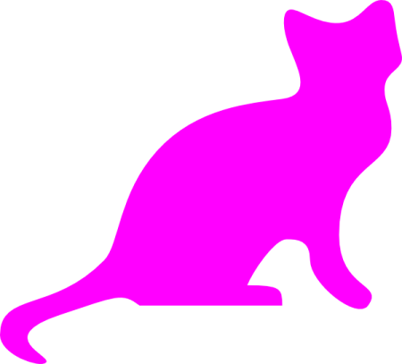 a black cat silhouetted on a white background