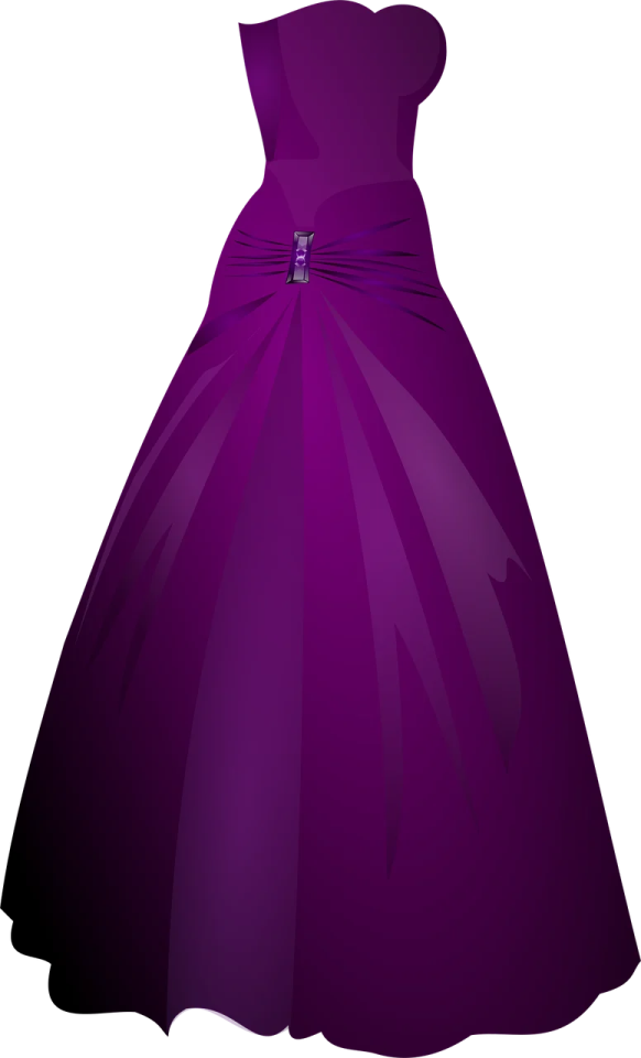 a purple dress on a white background