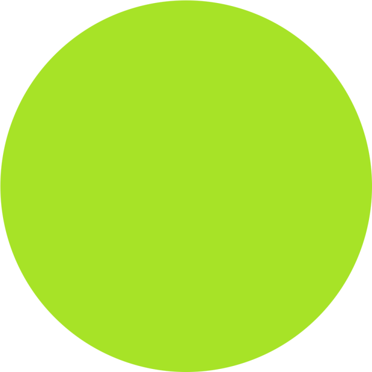 a green circle with a white background