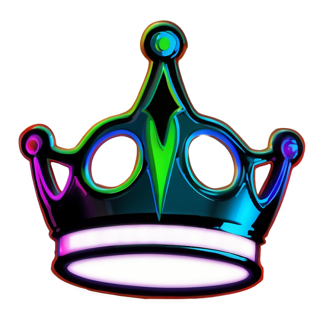 a colorful crown on a white background