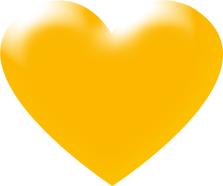 a yellow heart