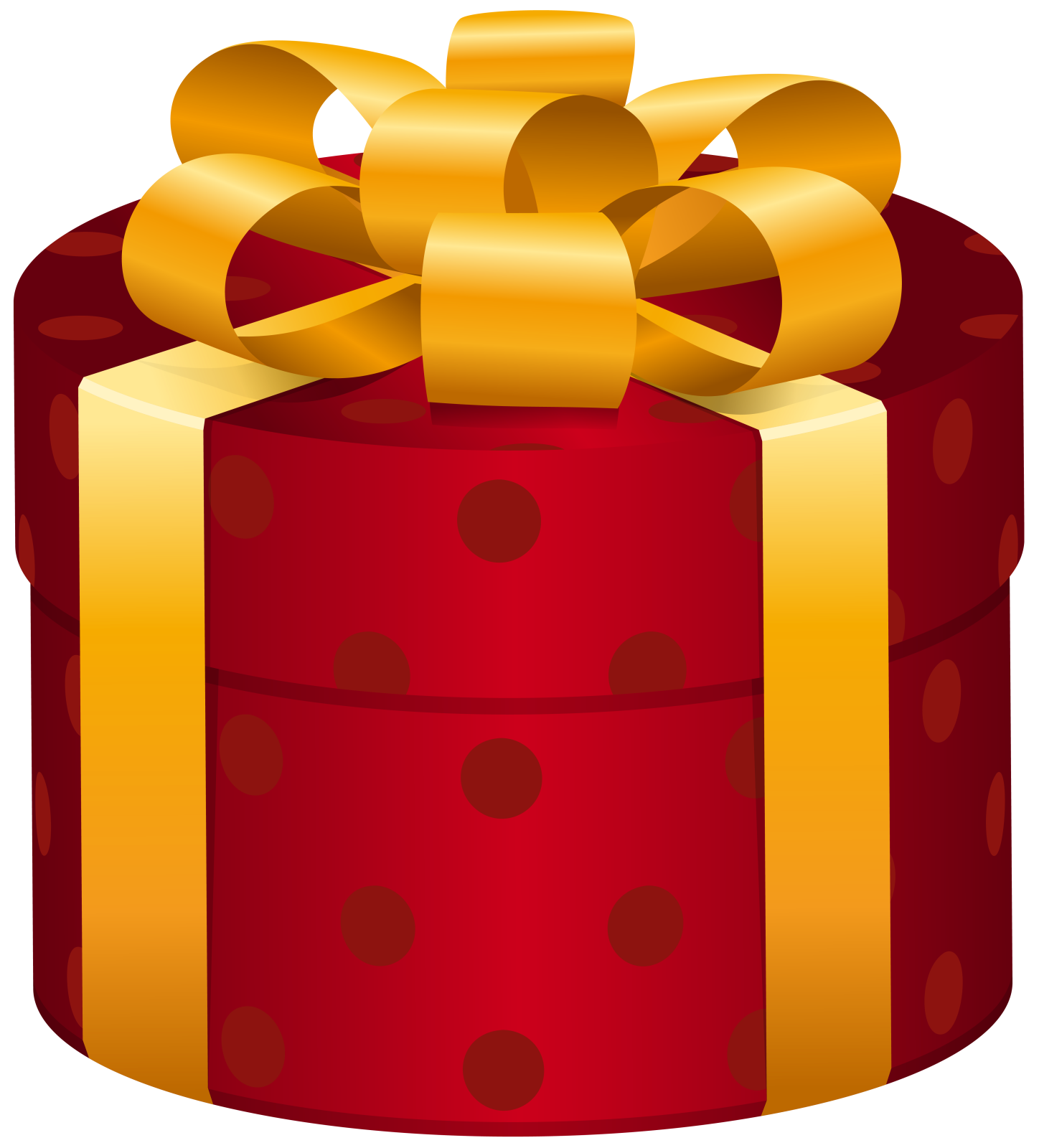 a red gift box with gold ribbon and bow