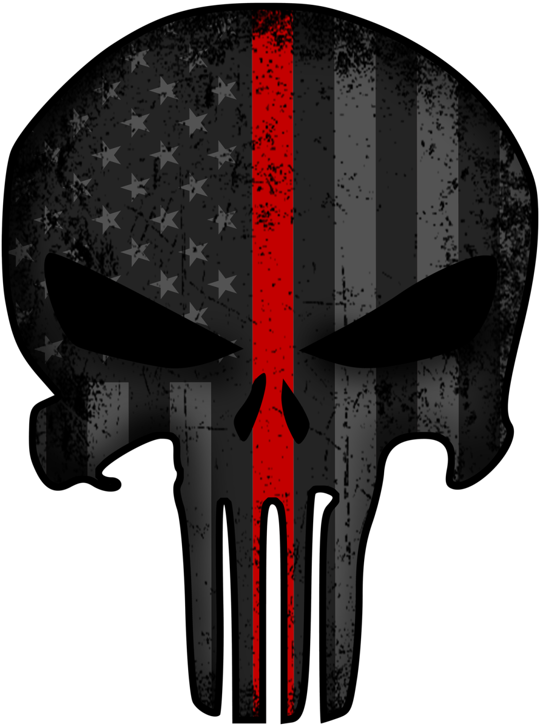 a punish skull with the american flag