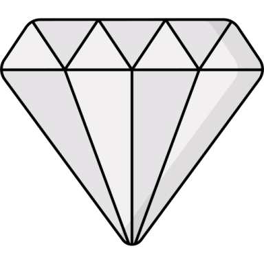 a diamond on a white background