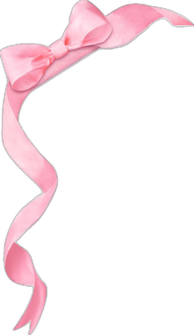 a pink ribbon on a white background