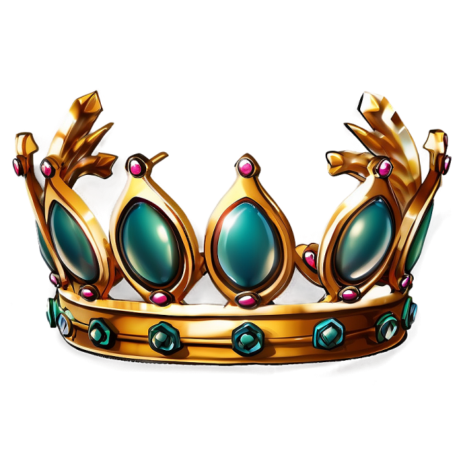 a gold crown with jewels on it