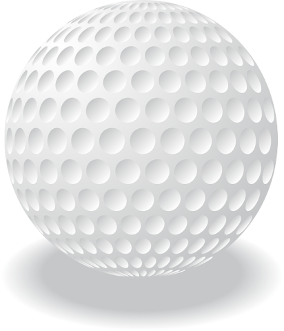 a golf ball on a white background