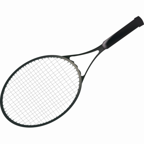 a tennis racket on a white background