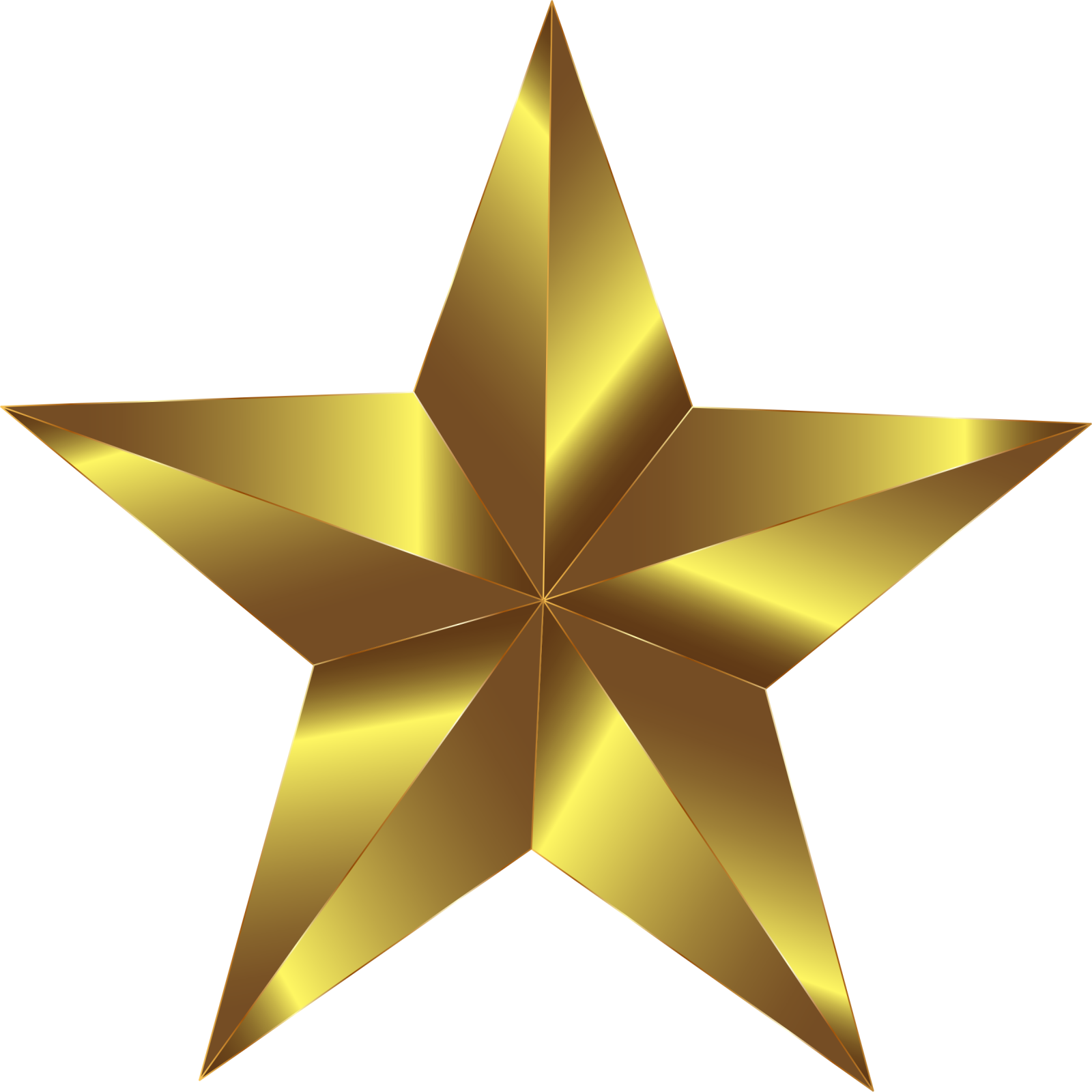 a gold star on a white background