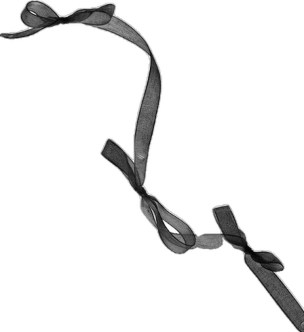 a black ribbon on a white background