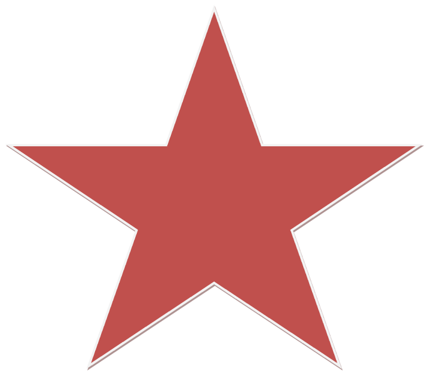 a red star with white background