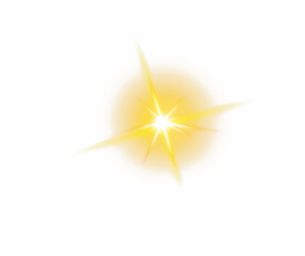 a bright yellow star on a white background