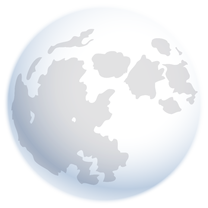a white sphere with a shadow on it