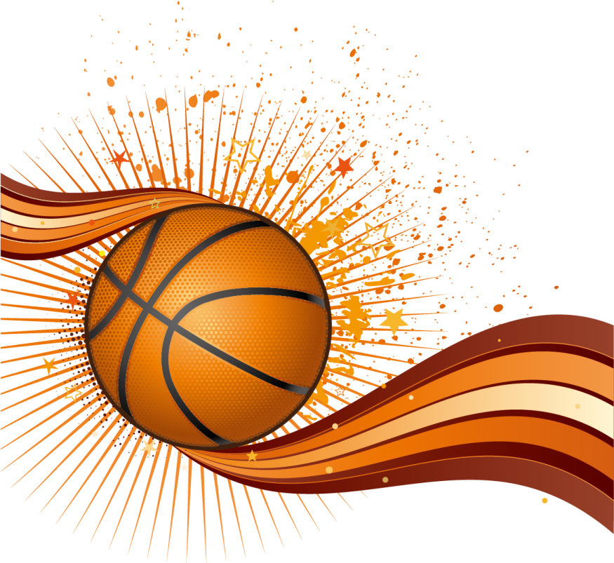 a basketball ball with orange paint splashs on it
