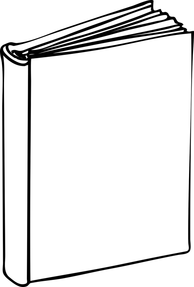 a black and white book clipart
