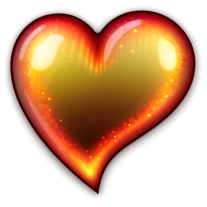 a red heart shaped object on a white background