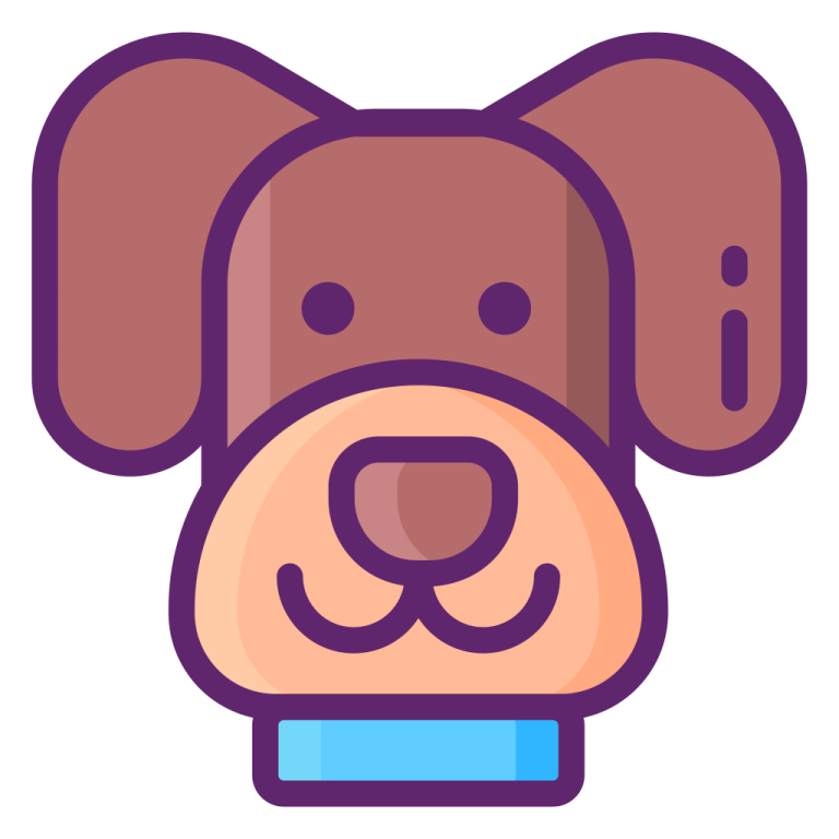 a brown dog with a blue collar