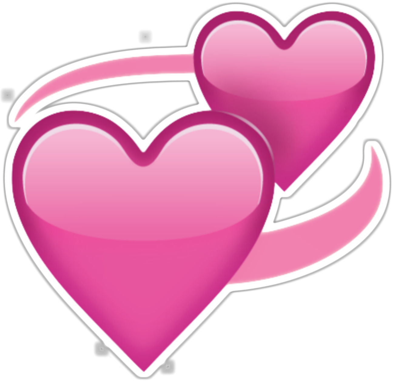 two hearts sticker