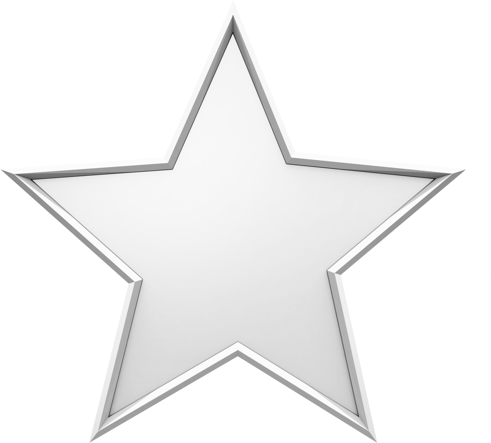 a silver star on a white background