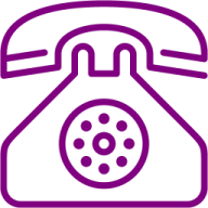 a purple phone with a white background