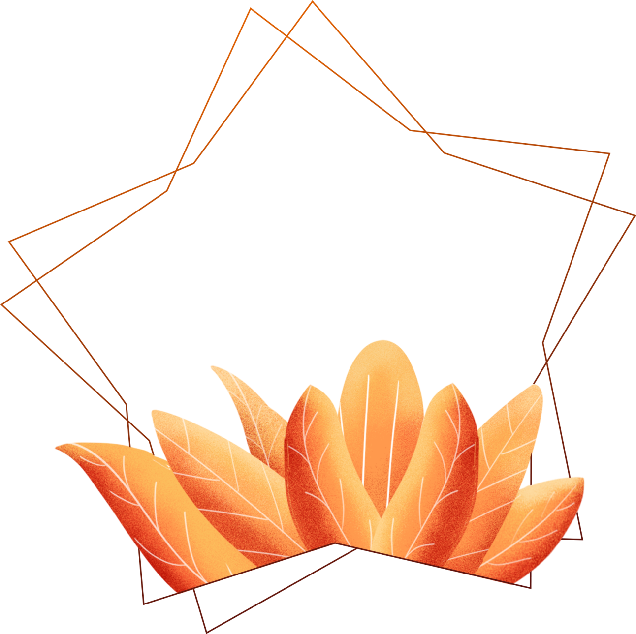 an illustration of leaves with a white background