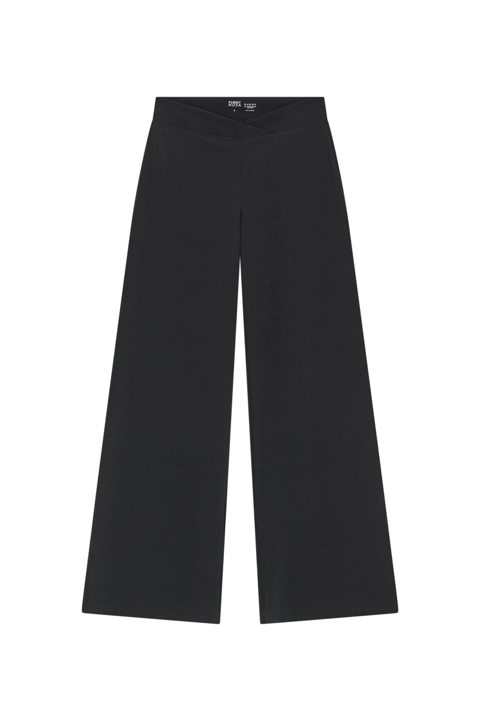 black wide trousers