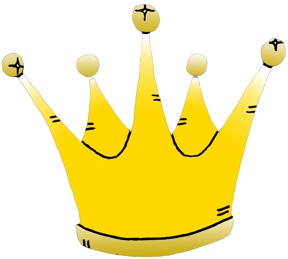 a yellow crown on a white background
