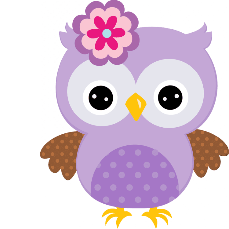 an owl with a flower on its head