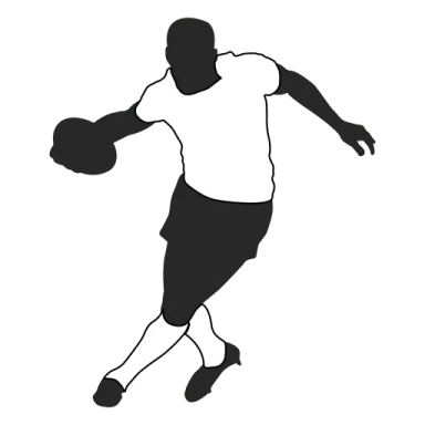 a silhouette of a basketball player