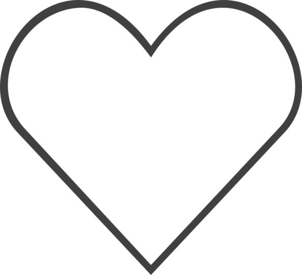 a black and white heart icon