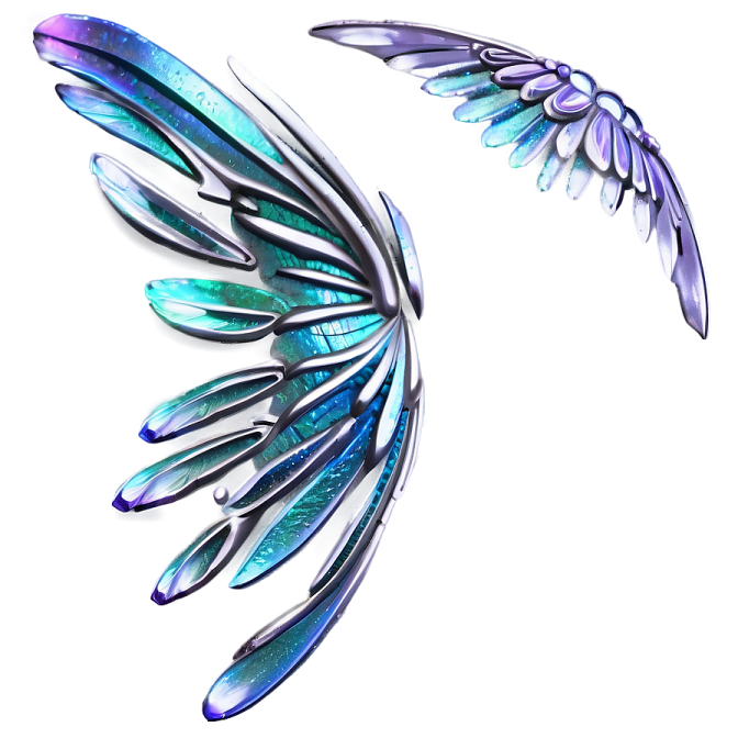 a pair of wings on a white background