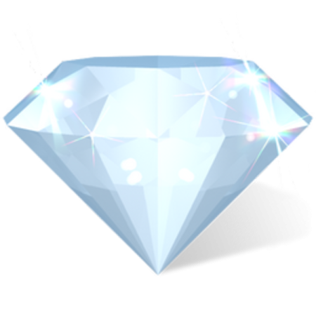 a diamond on a white background