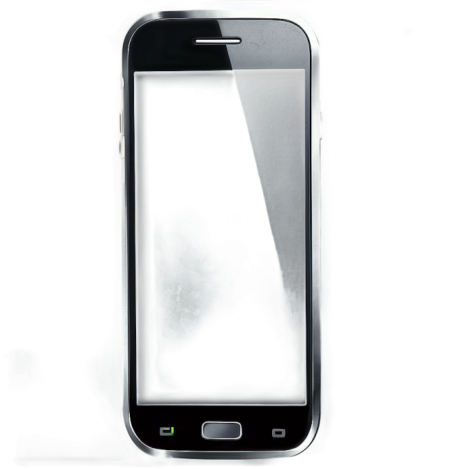 a black cell phone with a white screen