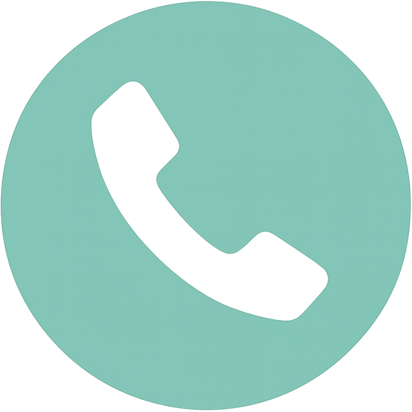 a green circle with an image of a phone