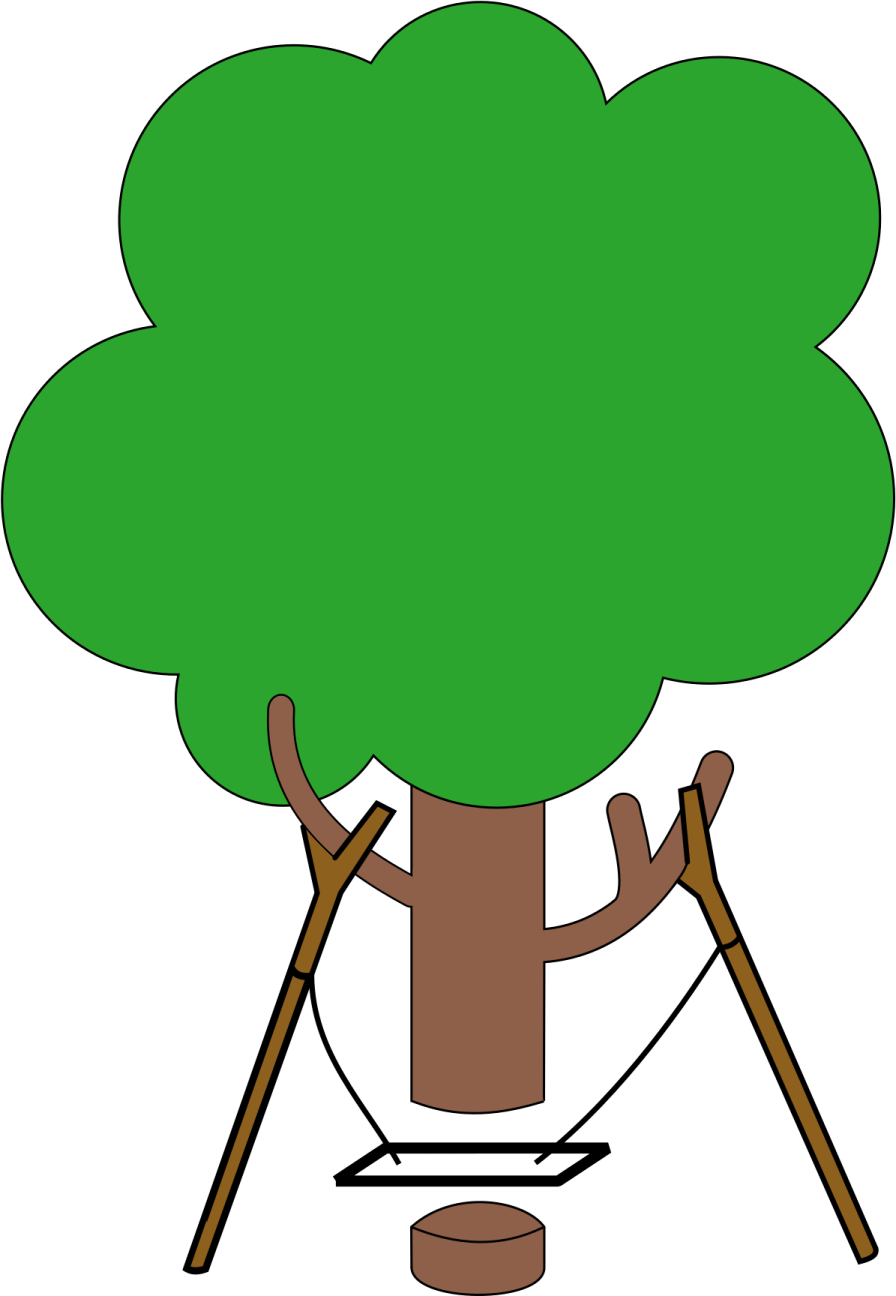 a tree with a swing on it
