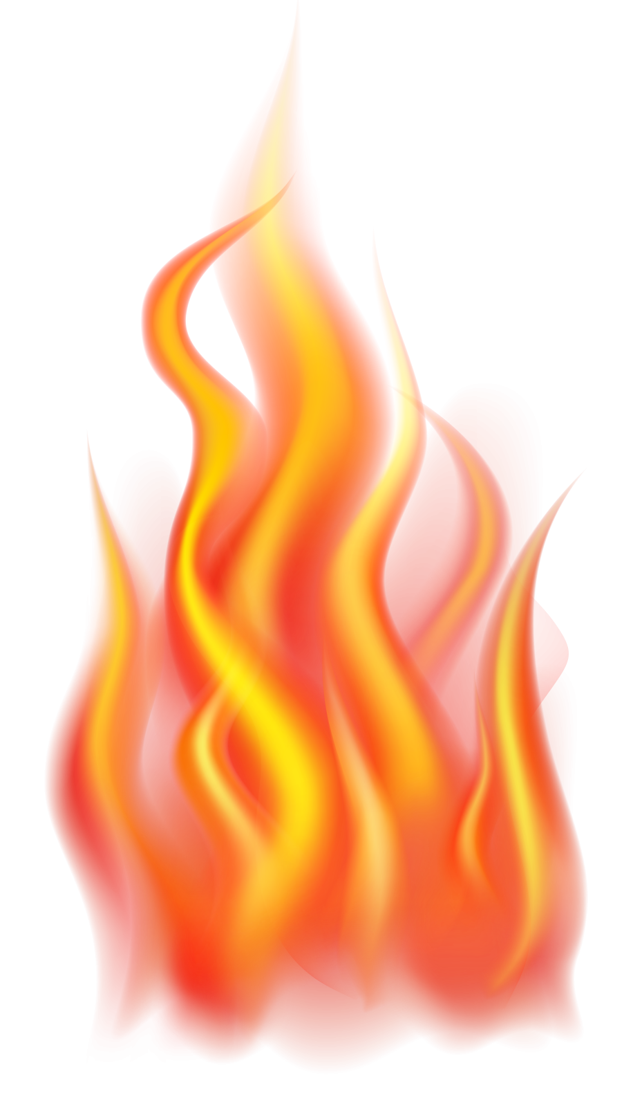 a burning flame on a white background