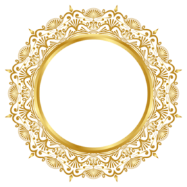 gold circle frame png
