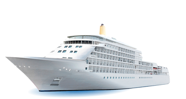a large white cruise ship