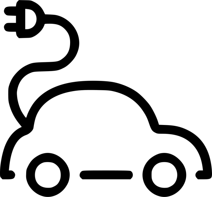 a car with an electric plug attached to it