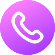 a purple circle with an icon of a phone