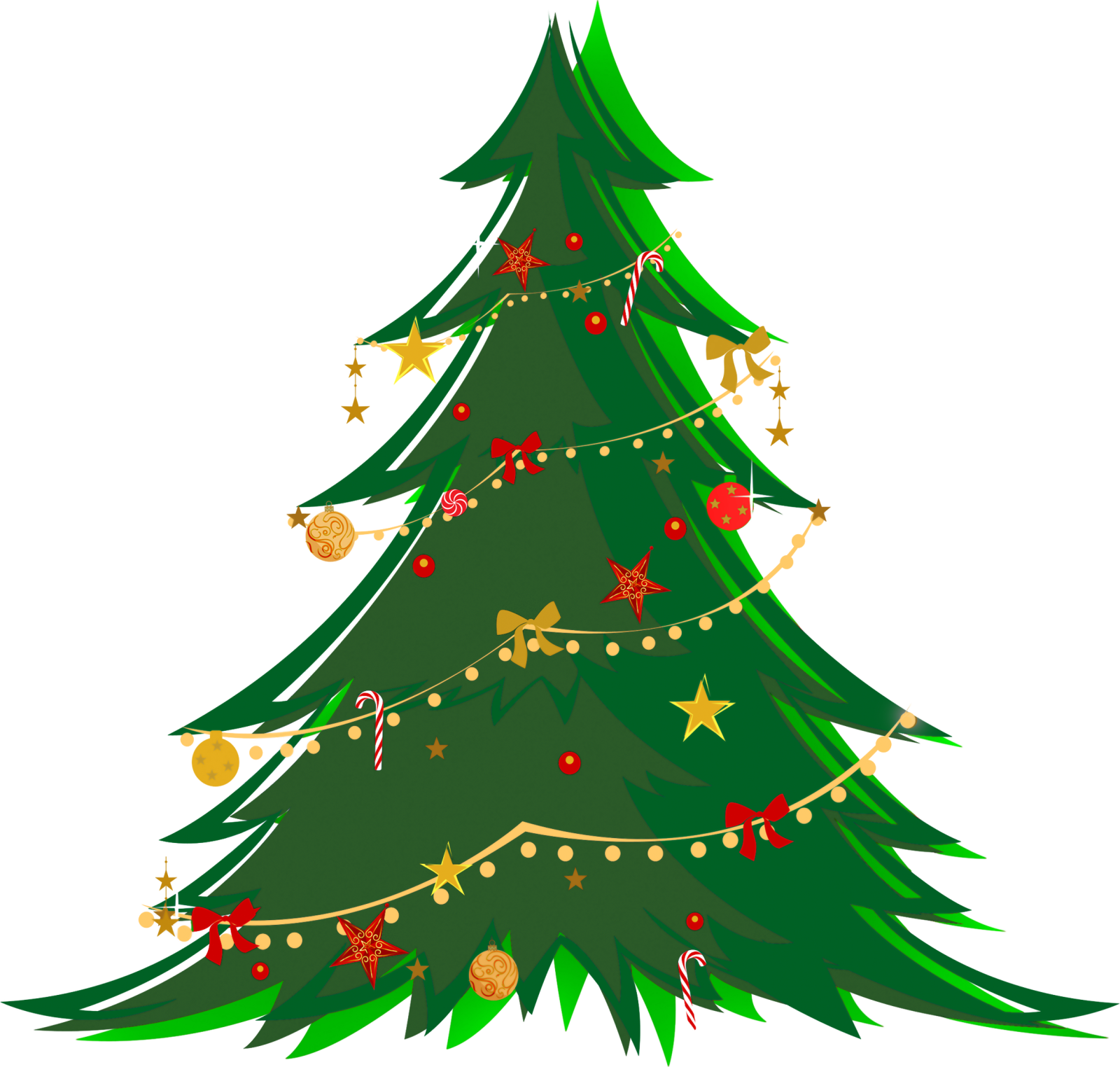 a christmas tree with ornaments on it