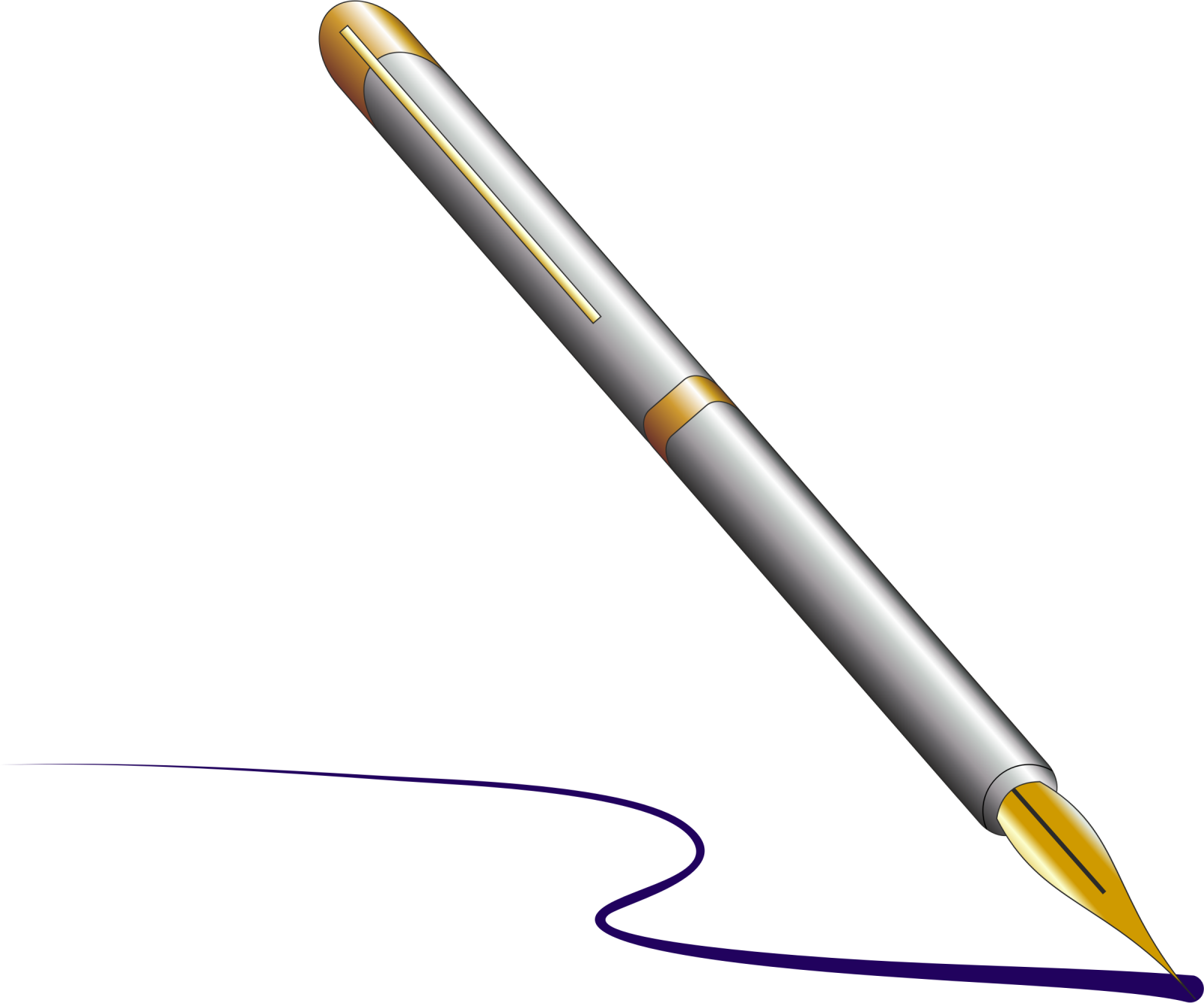 a ballpoint pen on a white background