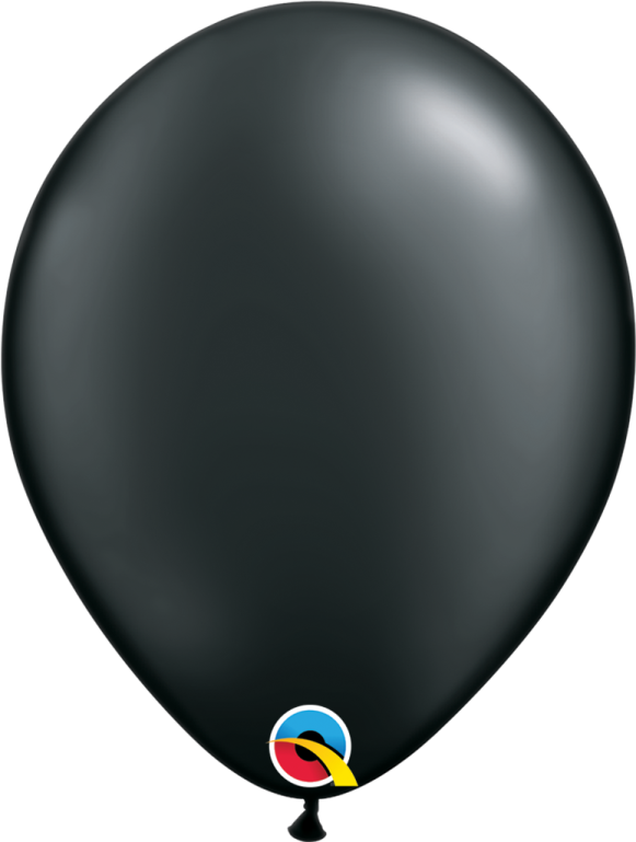 a black balloon on a white background