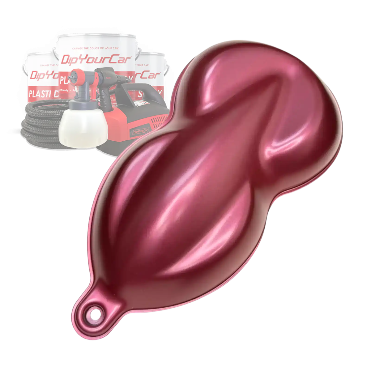 a bottle of paint and a brush on a white background