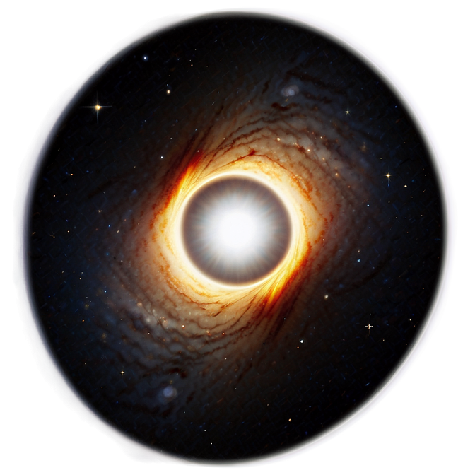 a black hole in the center of a spiral galaxy