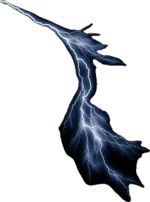 a black and white image of a lightning