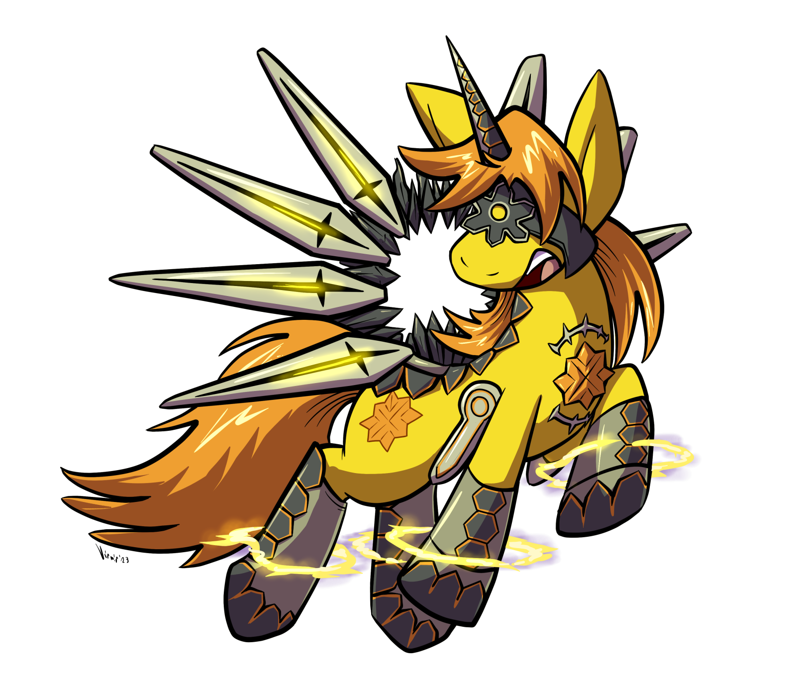 a drawing of a yellow and black pokemon