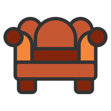 a brown and orange couch